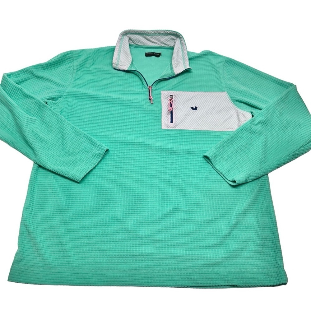 ❤️ Southern Marsh Waffle 1/4 Zip Pullover Fleece Mint Green FieldTec sw